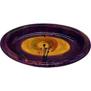 Cooks New Zealand Art Pottery Oval Serving Bowl Vegetables Pasta 17 X 11  Modern